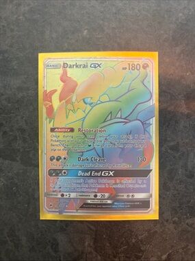 Darkrai GX Holographic Pokémon Card - Rainbow Foil